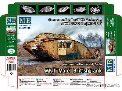 MK I Male British Tank, Somme Battle period, 1916 - image 3