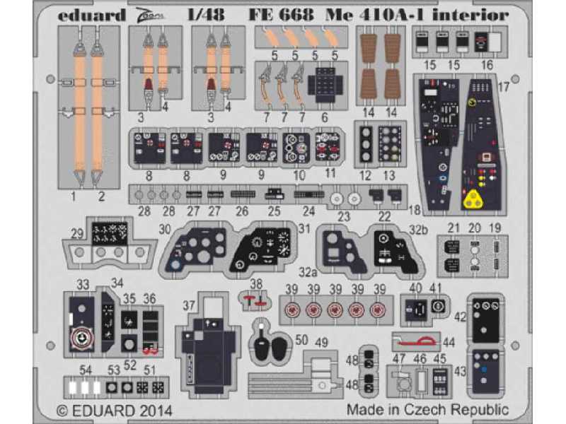 Me 410A-1 interior S. A. 1/48 - Meng - image 1