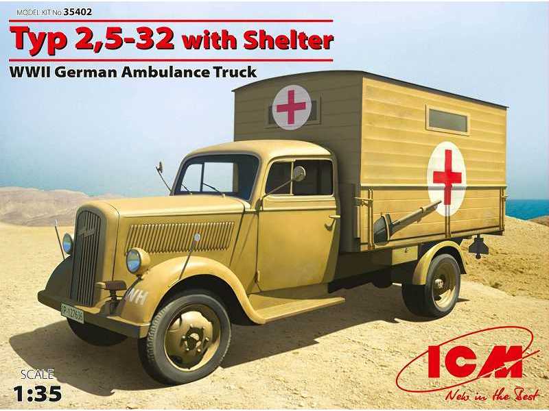 Opel Blitz Typ 2,5-32 with Shelter, WWII German Ambulance Truck - image 1 Opel Blitz Typ 2,5-32 with Shelter, WWII German Ambulance Truck - image 1