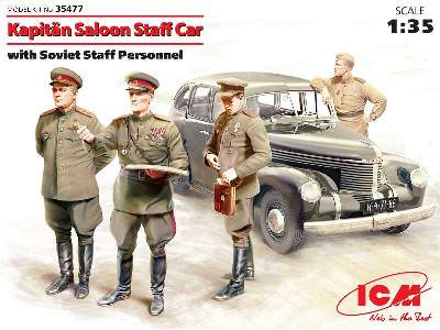 Kapitan Saloon Staff Car with Soviet Staff Personnel - image 1