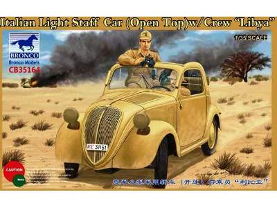 Fiat 500 Topolino Italian Light Staff Car (Open Top) crew Libya - image 1