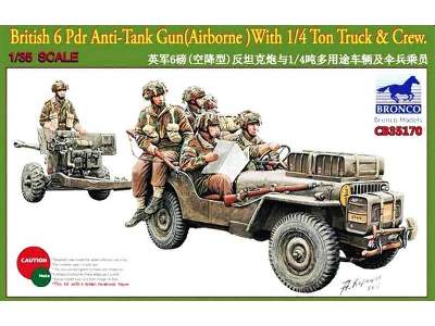 Willys Jeep & British 6pdr Anti-Tank Gun (Airborne)  & Crew - image 1