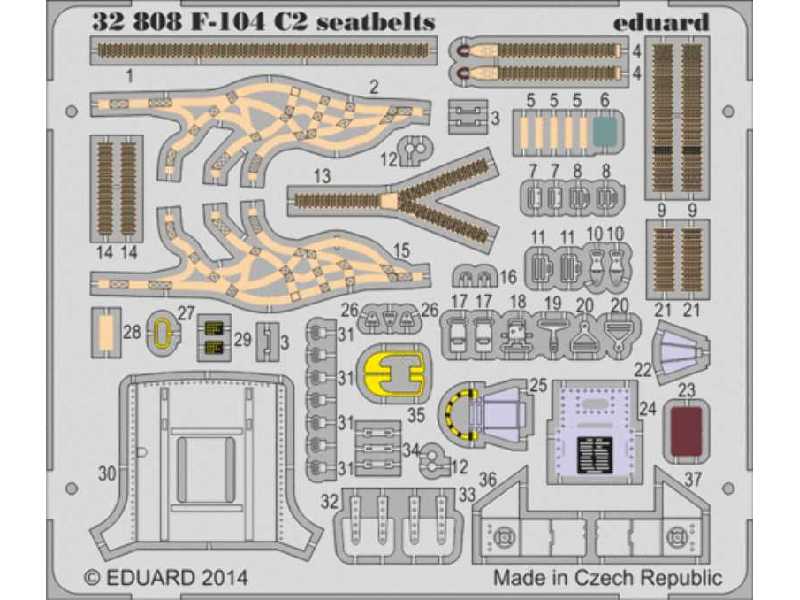 F-104 C2 seatbelts 1/32 - Italeri - image 1