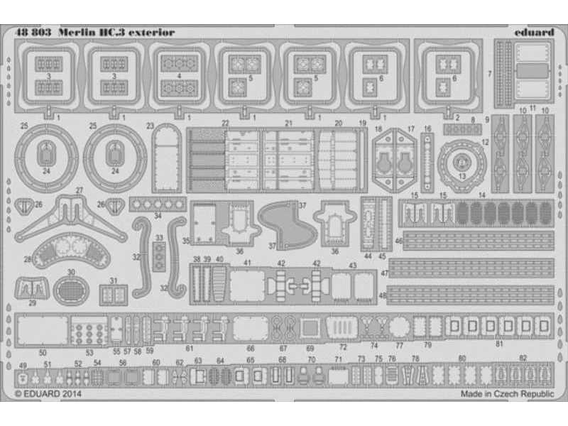 Merlin HC.3 exterior 1/48 - Airfix - image 1