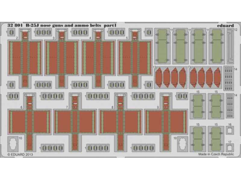 B-25J nose guns and ammo belts 1/32 - Hk Models - image 1