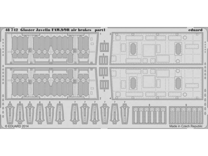 Gloster Javelin FAW.9/9R air brakes 1/48 - Airfix - image 1