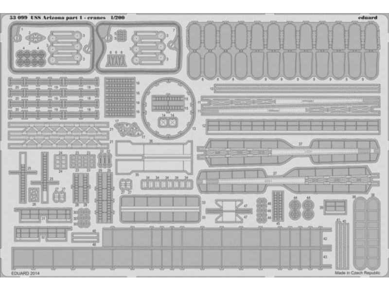 USS Arizona part 1 - cranes 1/200 - Trumpeter - image 1