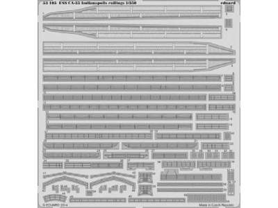 USS CA-35 Indianapolis railings 1/350 - Academy Minicraft - image 1