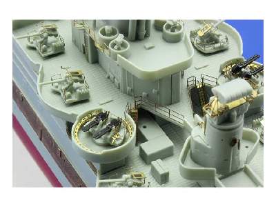 USS CA-35 Indianapolis railings 1/350 - Academy Minicraft - image 3