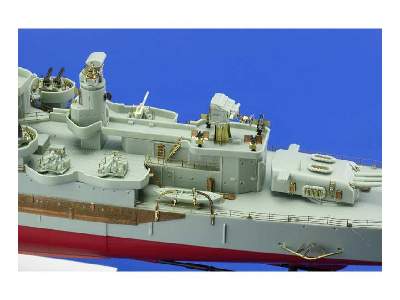 USS CA-35 Indianapolis railings 1/350 - Academy Minicraft - image 5