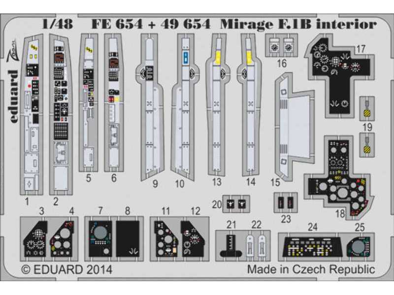 Mirage F.1B interior S. A. 1/48 - Kitty Hawk - image 1