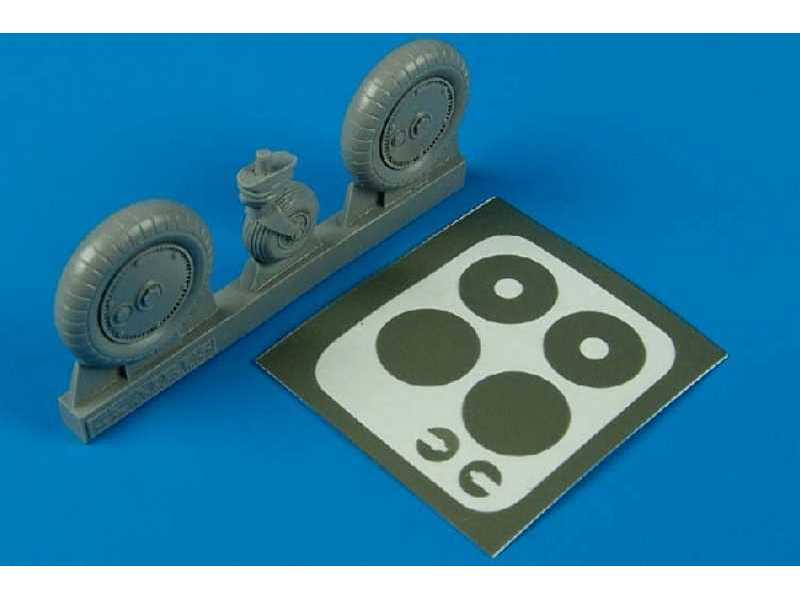 Bf 109 wheels + paint mask - Hasegawa - image 1