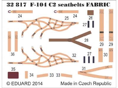 F-104 C2 seatbelts SUPER FABRIC 1/32 - Italeri - image 2