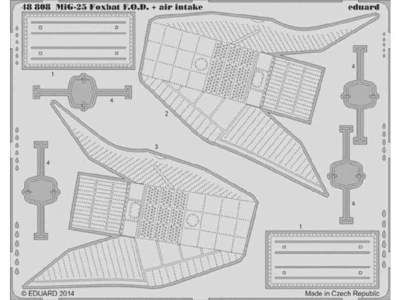 MiG-25 Foxbat air intakes & F. O.D.  1/48 - Kitty Hawk - image 1