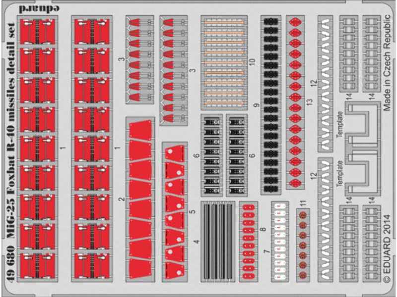 MiG-25 Foxbat R-40 missiles detail set 1/48 - Kitty Hawk - image 1