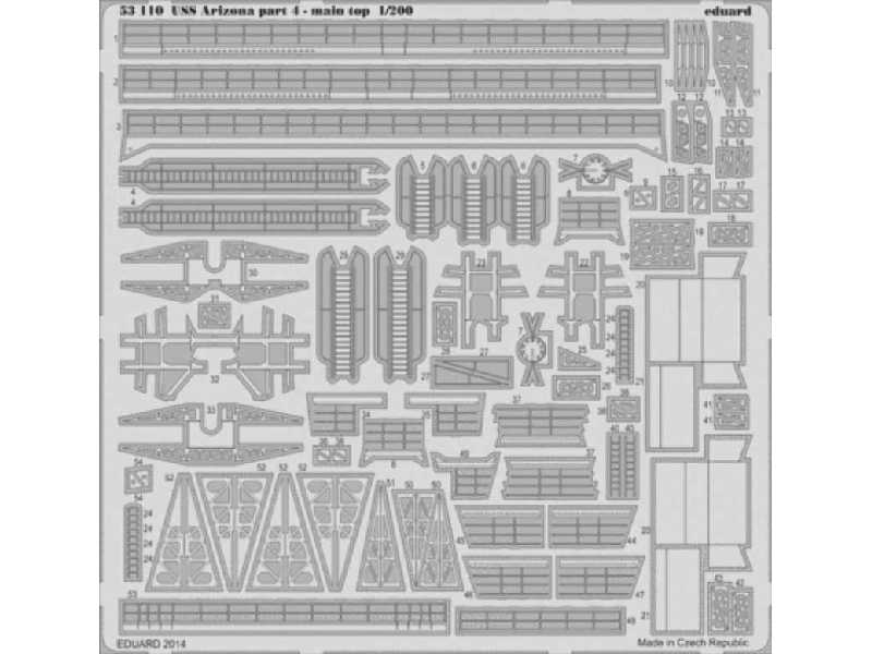 USS Arizona part 4 - main top 1/200 - Trumpeter - image 1