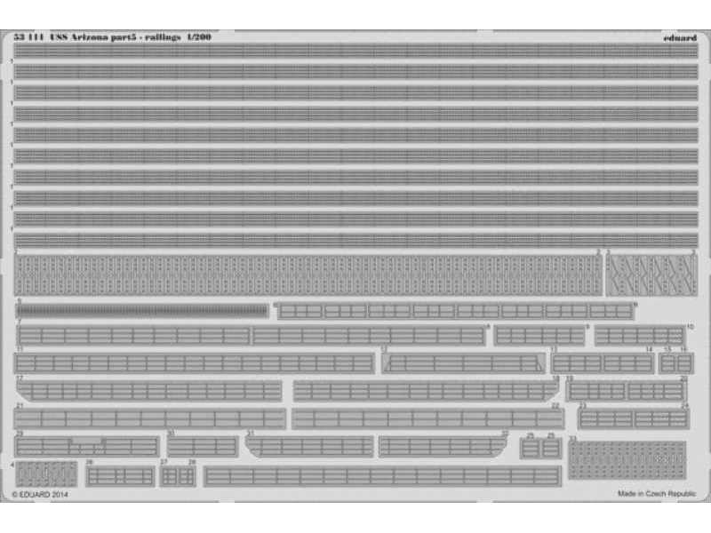 USS Arizona part 5 - railings 1/200 - Trumpeter - image 1