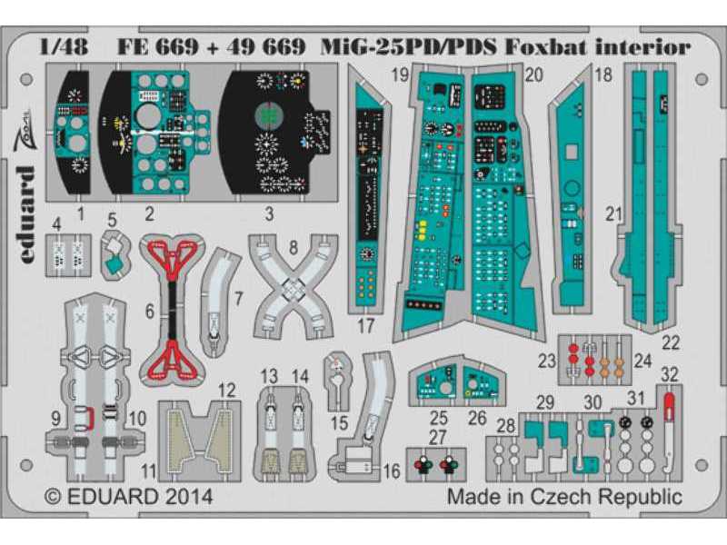 MiG-25PD/ PDS Foxbat interior S. A. 1/48 - Kitty Hawk - image 1