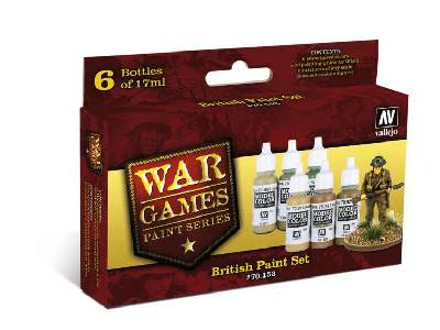 Wargames British Infantry Paint Set - 6 pcs - image 1