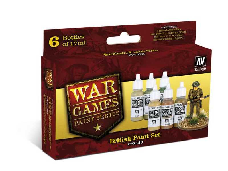 Wargames British Infantry Paint Set - 6 pcs - image 1