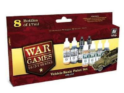Wargames Vehicle Basic Paint Set - 8 pcs - image 1