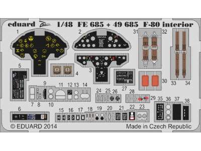 F-80 interior S. A. 1/48 - Hobby Boss - image 1