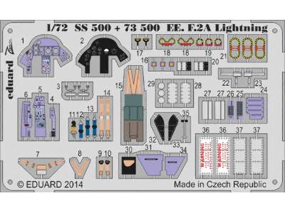 EE F.2A Lightning interior S. A. 1/72 - Airfix - image 1