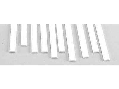 Rectangle Strip Styrene .080x1/4x10 - 1 pcs. - image 1