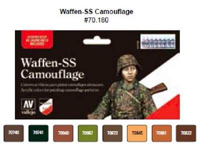 Model Color Waffen SS Camouflage Paint Set - 8 pcs. - image 1