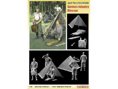 German Wehrmacht Bivouac (3 Figures Set with Zeltbahn) - image 2