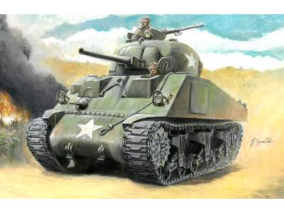 M4 Sherman 75mm w/Paints and Glue - image 1