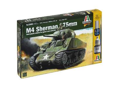 M4 Sherman 75mm w/Paints and Glue - image 2