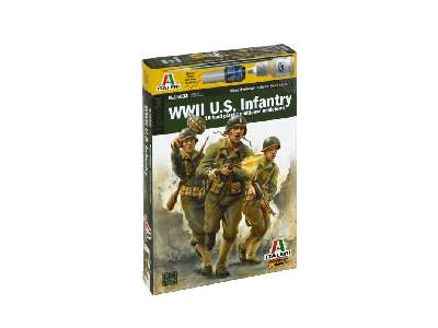 WWII U.S. Infantry w/Paints and Glue - image 2