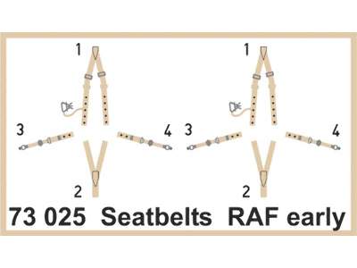 Seatbelts RAF early SUPER FABRIC 1/72 - image 1