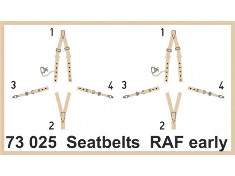 Seatbelts RAF early SUPER FABRIC 1/72 - image 1