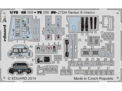 Su-27SM Flanker B interior S. A. 1/72 - Zvezda - image 1