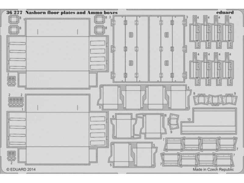 Nashorn floor plates and ammo boxes 1/35 - Tamiya - image 1