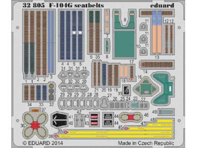 F-104G seatbelts 1/32 - Italeri - image 1