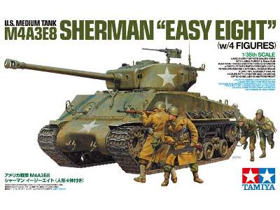U.S. Medium Tank M4A3E8 Sherman Easy Eight (w/4 Figures) - image 2