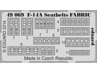 F-14A seatbelts FABRIC 1/48 - image 1