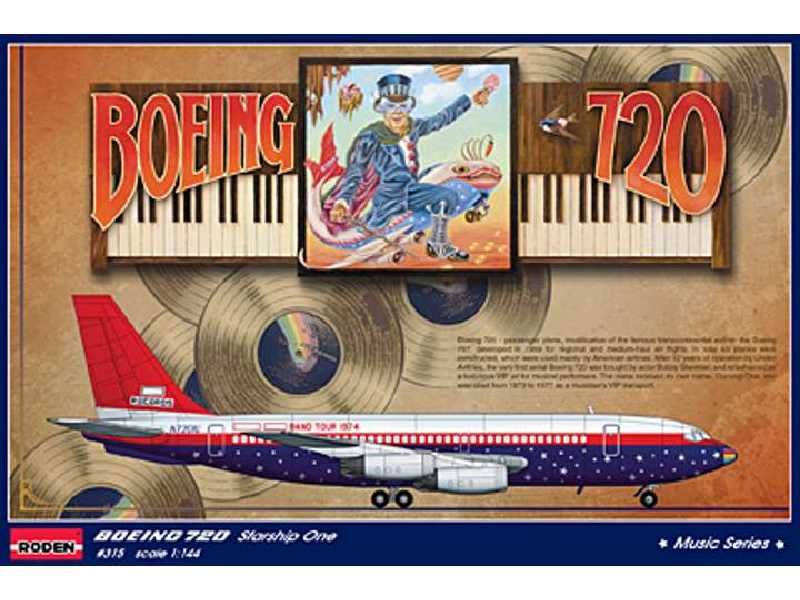 Boeing 720 N7201U, Elton John USA tour, 1974 - image 1