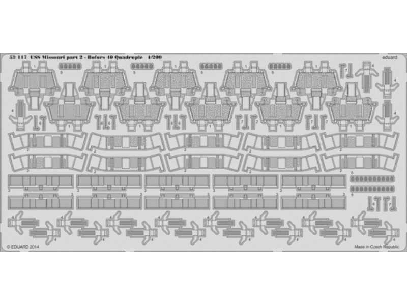 USS Missouri part 2 - Bofors 40 quadruple 1/200 - Trumpeter - image 1