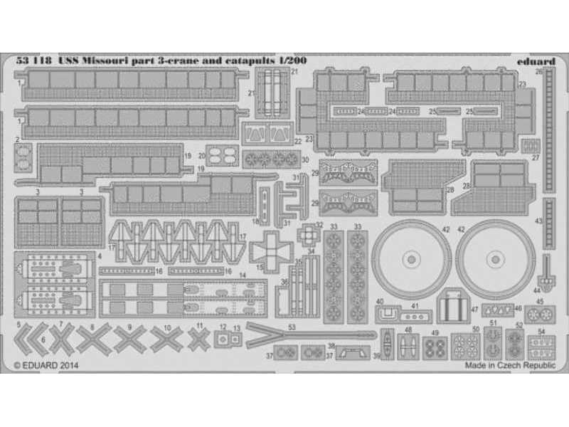 USS Missouri part 3 - crane and catapults 1/200 - Trumpeter - image 1