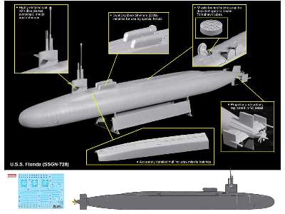 U.S.S. Florida SSGN 728 - Ohio Class Ballistic Missile Submarine - image 2