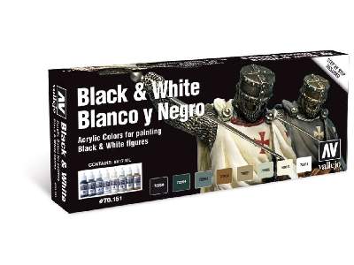 Model Color Set - Black & Whites - 8 units - image 1
