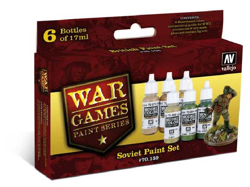 Wargames Soviet Infantry Paint Set - 6 pcs - image 1