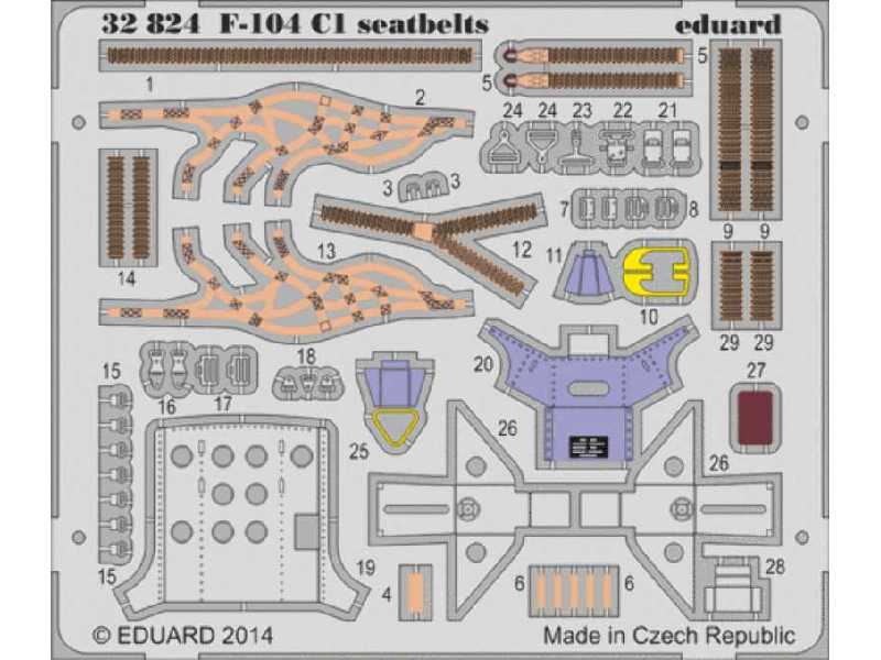 F-104 C1 seatbelts 1/32 - Italeri - image 1