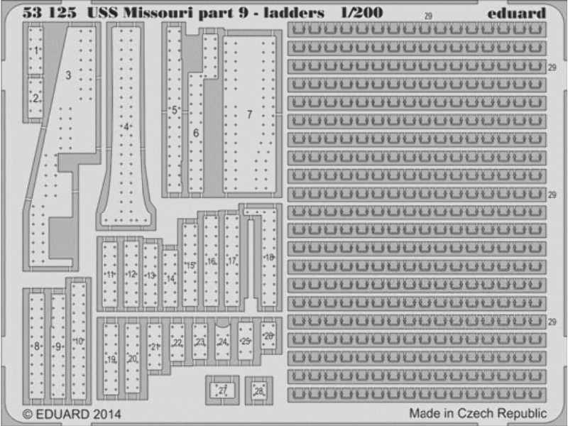 USS Missouri part 9 - ladders 1/200 - Trumpeter - image 1