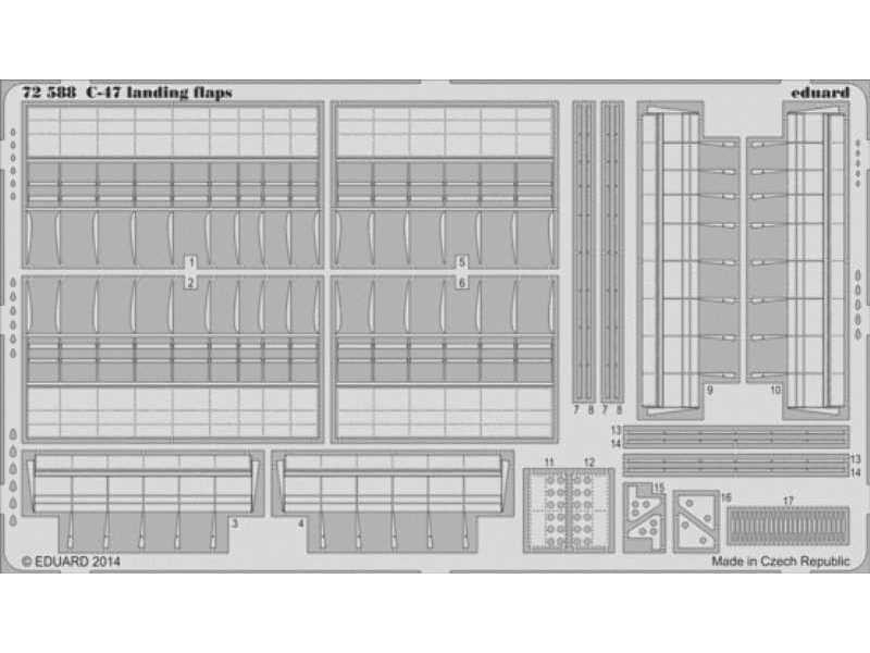 C-47 landing flaps 1/72 - Airfix - image 1