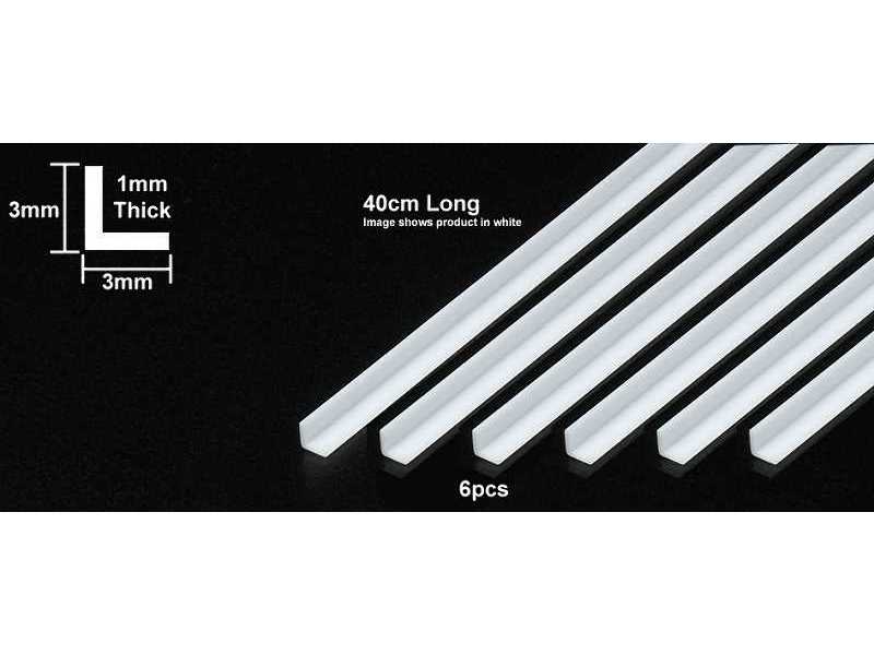 Plastic Beam 3mm L-Shaped - clear - 6 pcs. - image 1 Plastic Beam 3mm L-Shaped - clear - 6 pcs. - image 1